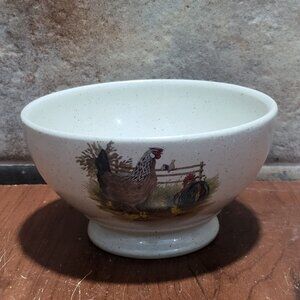 Atelier 2001 SA Limoges Porcelain Chicken Bowl